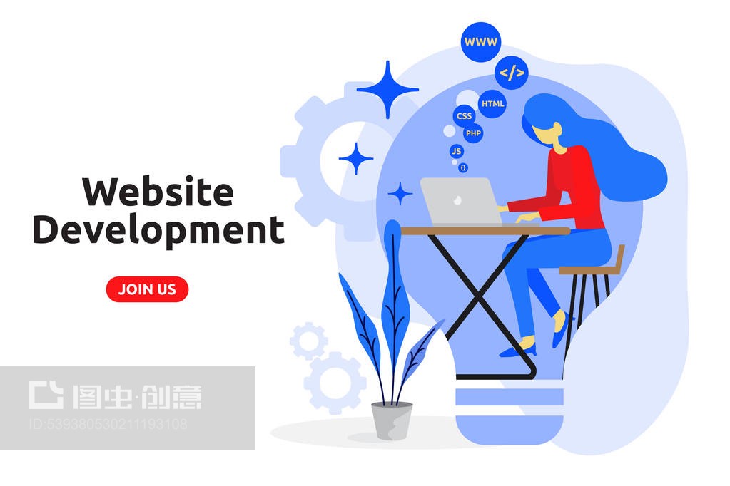 网站开发概念现代平面设计。矢量插图Website development concept modern flat design. Vector illustration